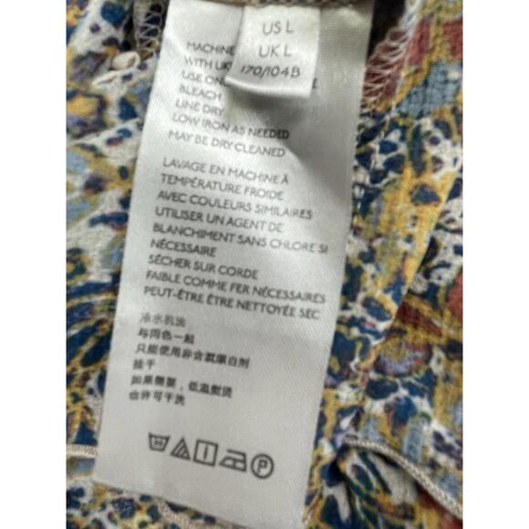 Free People Feeling Groovy Floral Long Sleeved Maxi Dress Sheer No Slip Large - Picture 10 of 10